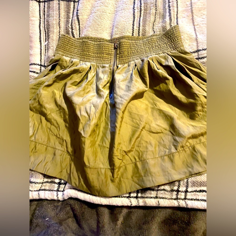 Olive Green High Waisted Skirt